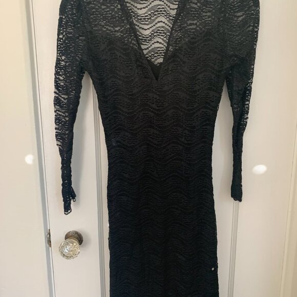 Dolce Vita Black Lace Mini Dress - Picture 5 of 8